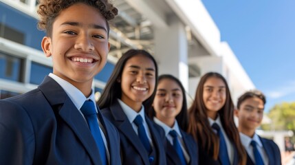 Obraz premium The group of smiling students