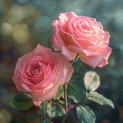 Pink Perfection: A Duo of Roses