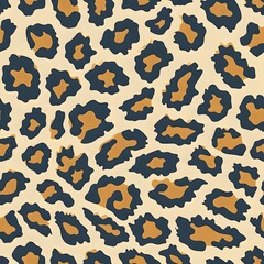 Fototapeta premium Print leopard comprises a dense array of irregular, abstract shapes characteristic of a leopard's spots, varying in sizes