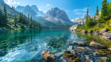 Breathtaking Journey Through the Pristine Canadian Rockies with Majestic Mountains and Serene Glacial Lakes