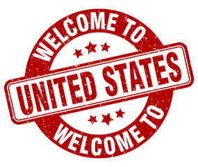 Welcome to United States stamp. United States round sign