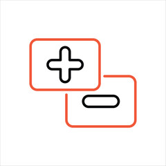 Fototapeta premium Plus Minus vector icon