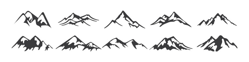 Snow Mountain Vector Set
