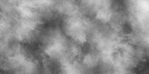grunge stained smoke on black background, grainy and grunge Smoke Overlays background, sky with black and white cloud textured for any creative design, cover and template design.	
