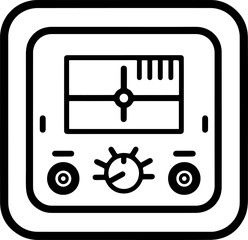 Appliance electric gauge icon line style