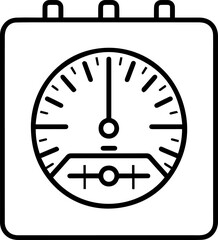 Appliance electric gauge icon line style
