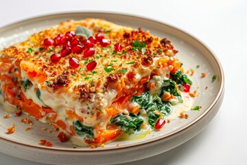 Creamy Baked Gratin with Sweet Potatoes and Carrots