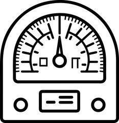 Appliance electric gauge icon line style