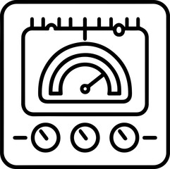 Appliance electric gauge icon line style