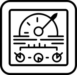 Appliance electric gauge icon line style