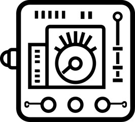 Appliance electric gauge icon line style