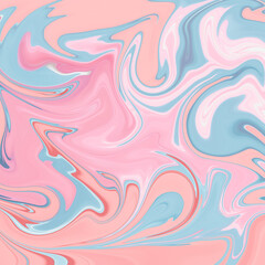 Pink and blue abstract background with waves