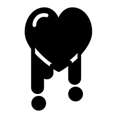 melting heart glyph style