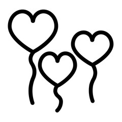  heart shaped balloon line style