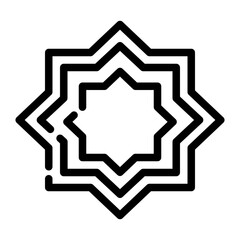 Muslim symbol cut line style