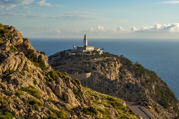 Cap de Formentor lighthouse is the most iconic and touristic spot in the island of Majorca,...