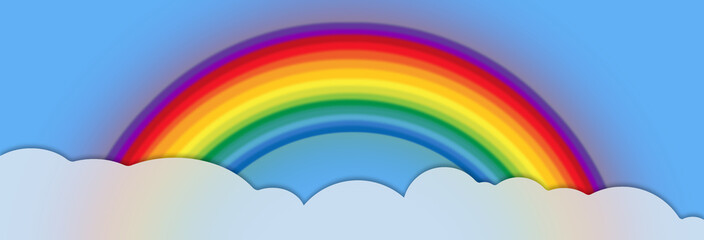 Arc-en-ciel derrière les nuages