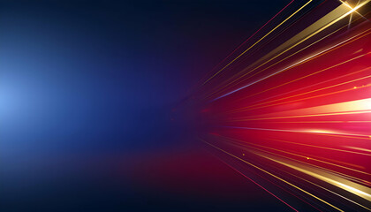 abstracts multi color dark blue, red gold neon light visual geometry motion cyber graphic technology digital concept