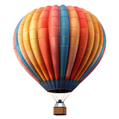 3D hot air balloon isolated on white background.
