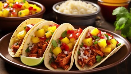 Authentic mexican tacos al pastor - savory and irresistible, perfect for any food lovers palate
