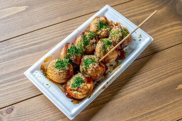 青のりたこ焼きの焼きたて！！