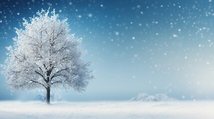 Fototapeta premium Frosted spruce branches, small snow drifts, bokeh Christmas lights, beautiful winter background, space for text 8K , high-resolution, ultra HD,up32K HD