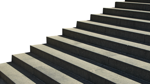 straight stone staircase