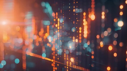 As AI continues to revolutionize the financial sector we see the merging of neural networks with intricate graphs and symbols in this fintech image.