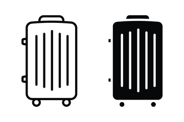 travel bag icon set. vacation, baggage and luggage symbol. isolated vector image in simple style