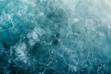 Obraz premium Frozen surface with cracks: abstract background of winter ice