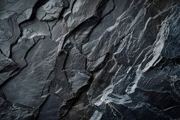 Dark grey stone texture background. Black granite slabs texture. Slate surface background