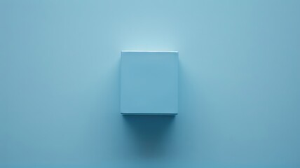 White Square Object on Blue Wall