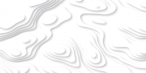 Vector 3D abstract background with paper cut shapes. paper cut topography vector art background banner texture. White wave paper curved reliefs abstract background. Realistic papercut decoration layer