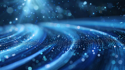 Abstract light three-dimensional luminous particles technology sense KV main visual background