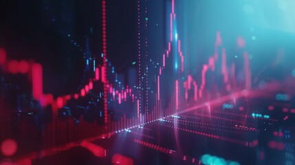 The futuristic stock market chart