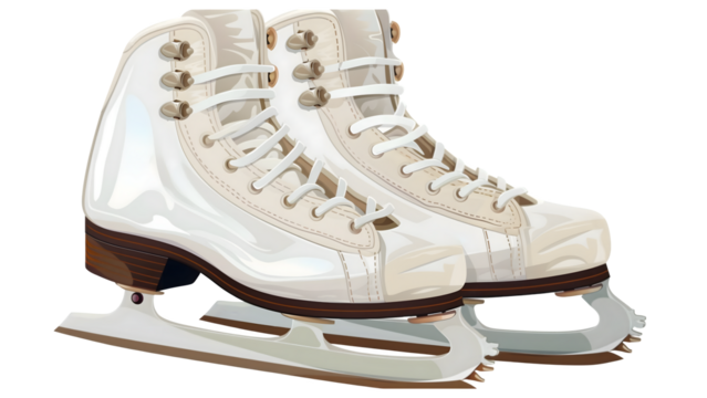 Illustration of Ice skate isolated on a transparent background, PNG, Ai