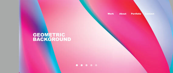 Colorful flowing shapes, wave lines with neon gradients. Vector Illustration For Wallpaper, Banner, Background, Card, Book Illustration, landing page