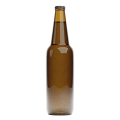 3d render of isolated beer or liquor alcohol glass bottles on transparent background in png format