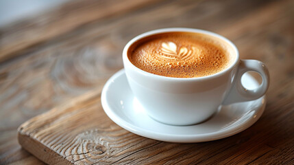 Fototapeta premium Cup of Coffee on Wooden Table