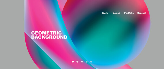 Colorful flowing shapes, wave lines with neon gradients. Vector Illustration For Wallpaper, Banner, Background, Card, Book Illustration, landing page