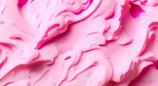 Strawberry ice cream with a smooth creamy texture.
