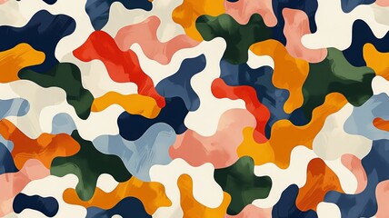 Multicolored Camouflage Print Background