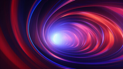 Obraz premium Abstract red and blue light background on black background, futuristic tech energy concept illustration