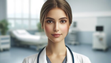 Female Doctor in Hospital Room