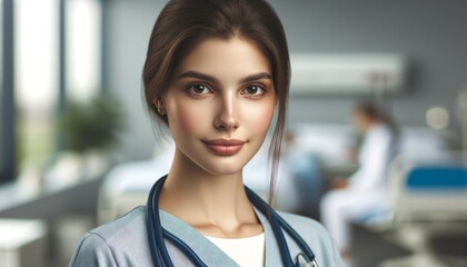 Female Nurse in Hospital Setting