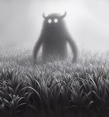 Obraz premium hairy monster in the field