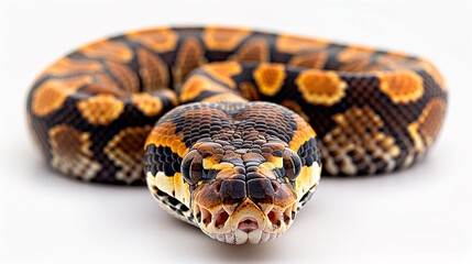 Obraz premium Close-Up of Snake on White Background