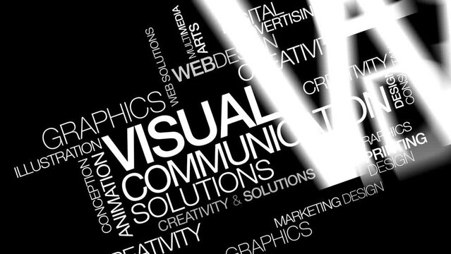 Visual communication design signs typography advertising drawing words tag cloud text white word black background graphic design art advertisement publicity motion designer animation