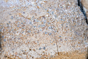Caliche with Tuff, Tuff is a type of rock made of volcanic ash ejected from a vent during a volcanic eruption.  Oahu Hawaii geogoly. Diamond Head Crater, Honolulu Volcanics, calcium carbonate;