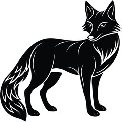 Fox silhouette vector illustration design 